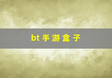 bt 手 游 盒 子